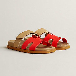 シンプル×エレガント【HERMES】Chypreサンダル Bleu Turquin HERMES Suede Goatskin Mens Chypre Sandals 43 Bleu Turquin